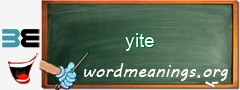 WordMeaning blackboard for yite